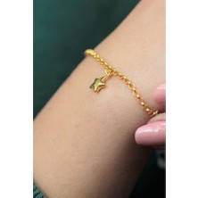 Diamine 14 Ayar Altın Yıldızlı Doç Bileklik