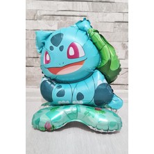 Pekshop Ayaklı Bulbasaur Folyo Balon Kendi Dik Durabilen Bulbasaur Balon Pokemon Konsept