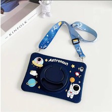 Alfa MEC Samsung Galaxy Tab S9 Fe Plus / S9 Plus 12.4" Uyumlu Astronot Standlı Çocuklara Özel Karakterli X810 X610 X816 X616