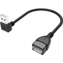 BK Teknoloji 90 Derece Aşağı Açılı USB 2.0 Erkek-Dişi Uzatma Kablosu 30CM