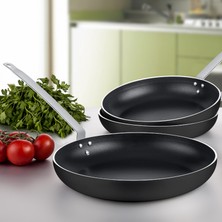 Evren 32 cm Gust Dark Maksi Tava, Horeca Non-Stick Kızartma Tavası (Lama Kulp)