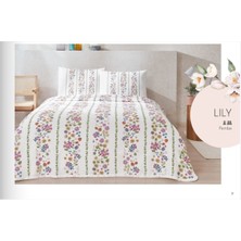 Taç Çift Kişilik Pike Takımı Lily Pembe