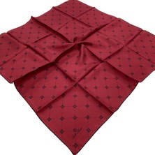 Silk Home Bordo Desenli Tivil Ipek Eşarp 11392-10