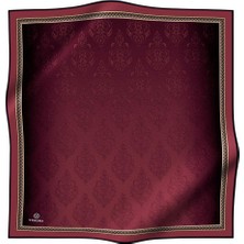 Vissona Tivil Bordo-1 Vintage Desen Ipek Eşarp 10655-0018