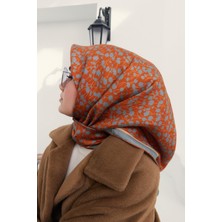 Silk Home Taba Yeşil Desenli Tivil Ipek Eşarp 11412-17