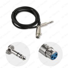 Yüksek Kalite Xlr 3-Pin Dişi 6.35MM Stereo Erkek Mikrofon Ses Kablosu-15 m