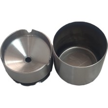 Grtes Paslanmaz Çelik Kokusuz Mini Küllük 9cm (Oto-Balkon-Bahçe) - Stainless Steel Ashtray