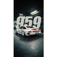 512 Art Design Porshe The 959 Araba Duvar Dekor Poster 30X42 cm Çerçevesiz