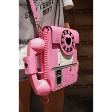 Ithal Tasarım Telefon Pembe Çanta