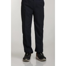 Yakamel Erkek Regular Rahat ve Esnek Kalıp Beli Bağcıklı Çocuk Okul Pantolonu