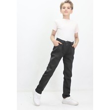 Yakamel Erkek Çocuk Ribanalı Yüksek Bel Rahat Kalıp Regular Ilkokul ve Ortaokul Pantolonu