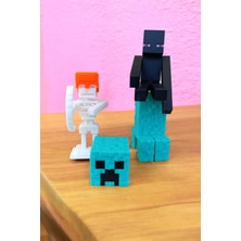 Oyuncak Park Karakter Figür Seti - Creeper, Enderman ve Skeleton