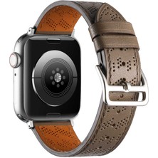 Zenith Works Apple Watch Uyumlu 7 41MM Krd-76 Pu Deri Kordon Strap Kayış