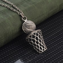 İdol Avm Basketball Erkek Kolye Basket Topu Potası Takı Aksesuar K24 T5