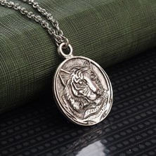 İdol Avm King Tiger Erkek Kolye Kral Kaplan Takı Aksesuar K24 T5