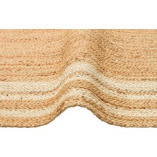 Cool Halı Vime 10 Natural Beyaz Jüt Halı Yolluk El Dokuma Jüt Kilim Hasır Halı Bohem El Halısı Otantik Halı