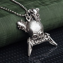 İdol Avm Metallica Kuru Kafalı Erkek Kolye Takı Aksesuar K24 T5