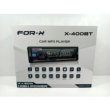 For-X Teyp – For-X Bluetoothlu , USB , Aux ve Radyo Çalar  4X60W Çift Amfi Çıkışlı ve 7 Renk Oto Teyp