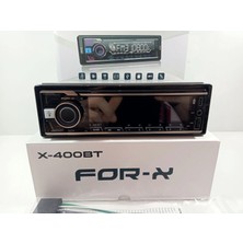 For-X Teyp – For-X Bluetoothlu , USB , Aux ve Radyo Çalar  4X60W Çift Amfi Çıkışlı ve 7 Renk Oto Teyp