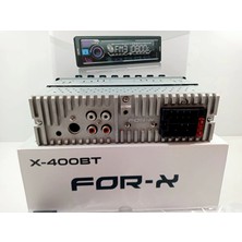 For-X Teyp – For-X Bluetoothlu , USB , Aux ve Radyo Çalar  4X60W Çift Amfi Çıkışlı ve 7 Renk Oto Teyp