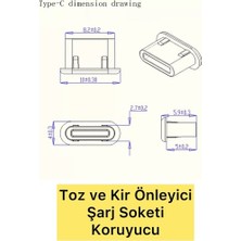 Emre Bilişim Iphone Type-C 15-15PRO-15PLUS-15PRO-MAX Toz ve Kir Önleyici Şarj Soketi Koruyucu Tıpa 2 Adet