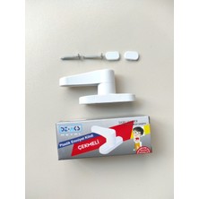 Bijutek Pvc Pimapen Pencere Cam Balkon Kapısı Güvenli Emniyet Kilidi Çocuk Emniyet Mandalı 5 Adet (Plastik)