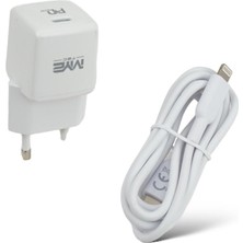 Voltme My2 Tec 2'si 1 Arada Şarj Seti Apple IPhone 14 Lightning Usb-C Için Şarj Kablosu Siyah 20W 3A 100CM