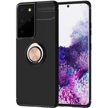 ZORE Samsung Galaxy S21 Ultra Kılıf Ravel Yüzüklü Silikon Kılıf