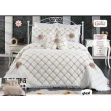Baladi Home Çeyizlik Yatak Örtüsü ( Set 4 Parçası ) Fransız Dantelli ve Kapitoneli Yüksek Kalite Set Çantada