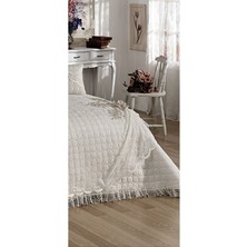 Çeyizlik Yatak Örtüsü ( Set 4 Parçası ) Fransız Dantelli ve Kapitoneli Yüksek Kalite Goncagül