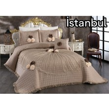 Baladi Home Dantelli 4 Parça Çift Kişilik Çeyizlik Yatak Örtüsü King Size