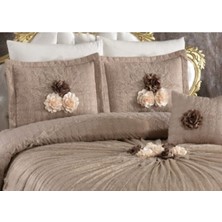 Baladi Home Dantelli 4 Parça Çift Kişilik Çeyizlik Yatak Örtüsü King Size