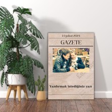 Kişiye Özel Retro Gazete Manşet Çerçevesiz Poster 29 x 42 cm