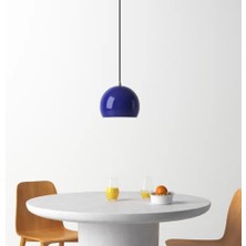 Riolight  Modern Koyu Mavi Cafeler,Oda,Mutfak,Yatak Başı Için 1xe27 Tekli Metal Sarkıt Avize Çap:20cm