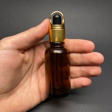 30ML Amber Cam Damlalıklı Şişe , Sepet Model Metalik Kapak , 30 cc Cam Damlalıklı Şişe x 6 Adet