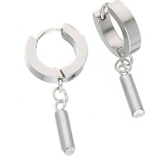 İdol Avm Sallanan Silindir Erkek Küpe Çelik Takı Aksesuar W P24 T5