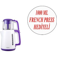 Regal Çay Makinesi ve 1000 ml Bitki Çay Demleme French Press