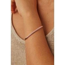 Joy Of Jade Sunshine Kelepçe Bileklik, 1 Mikron Rose Gold - Kırmızı Altın Kaplama - Pembe Opal Taş - Pinky