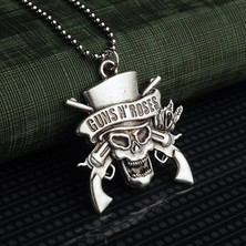 İdol Avm Rock Müzik Kuru Kafalı Erkek Kolye Takı Aksesuar K24 T5