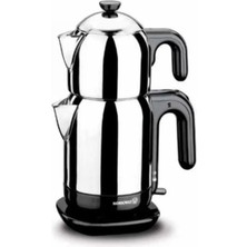 Korkmaz Demtez Çay Makinesi ve Cam French Press Demlik