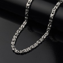 İdol Avm Yeni Model Desenli Erkek Kolye Çelik Zincir Takı Aksesuar K24 T5