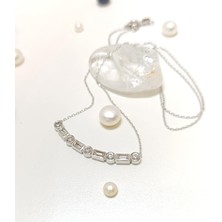 Altın Ofisi Baget Taşlı Su Yolu Pırlanta Kolye 14 Ayar Altın Hd Videolu