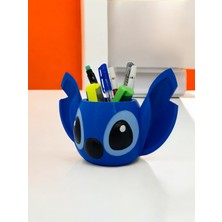 Meg Art 3D Sevimli Stitch Figürlü Kalemlik ve Fırçalık - İş ve Okul İçin Eğlenceli Ofis Aksesuarı