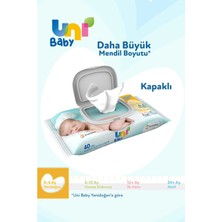 Uni Baby Islak Havlu Hassas Yeni Doğan 40 Yaprak (18 Li Set) 720 Yaprak (Narin Ciltler Için) (6pk*3)