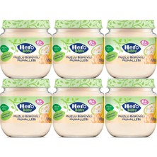 Hero Baby Kavanoz Maması 120GR Muzlu Bisküvili Muhallebi (6 Lı Set)