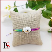 BijuStore Köpek Murano Boncuk - Makrome Örme Kadın Bileklik