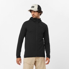 Salomon Essential Lightwarm Erkek Kapüşonlu Polar - Siyah