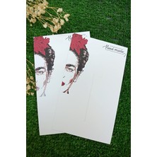Emtory Home Özel Kesimli | 25 Adet Toka Kartı - Kalın Kuşe (5993) Bandana Kartı - 9X14CM - Frıda