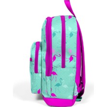 Coral High Flamingo Desenli Dört Bölmeli Okul Sırt Çantası & Beslenme Çantası