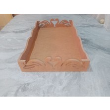 Melisa Home Design Ahşap Mdf Çok Amaçlı Dikdörtgen Kuğu Servis Tepsi 40 26CM